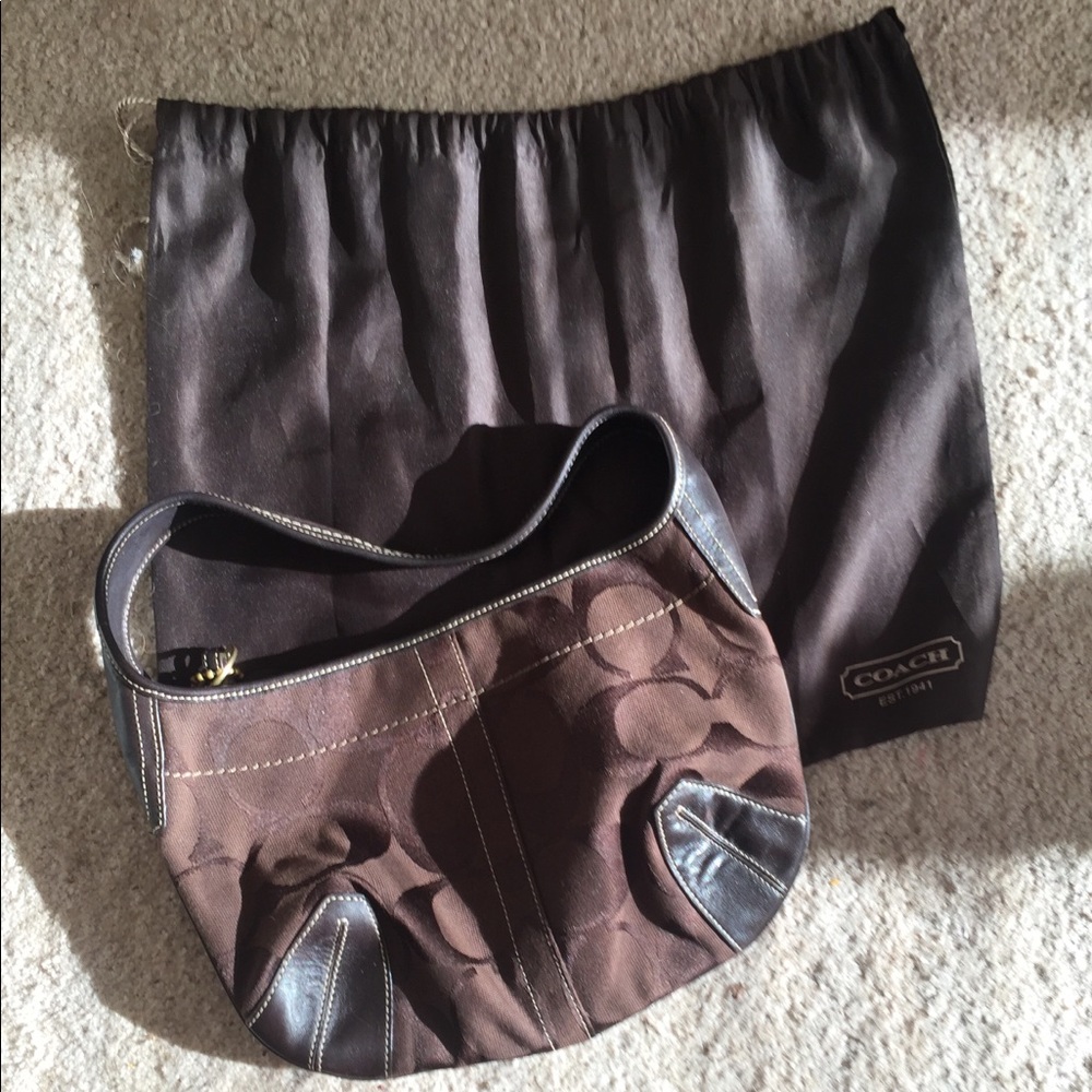 Authentic Brown COACH Purse/Bag With Dust Bag